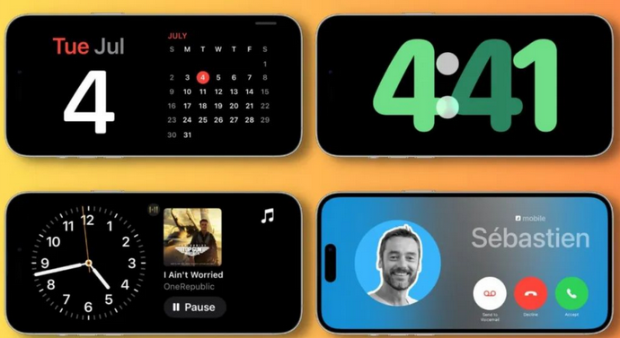 申扎苹果手机维修分享iOS17横屏充电待机显示有什么好处 