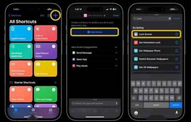 申扎苹果14锁屏维修店分享iPhone14升级iOS16.4后如何创建锁屏快捷方式 