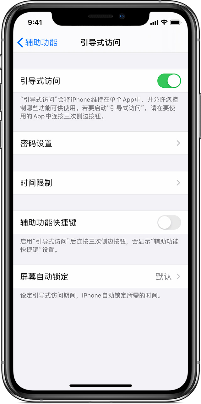 申扎苹果手机维修分享如何在 iPhone 上退出引导式访问 